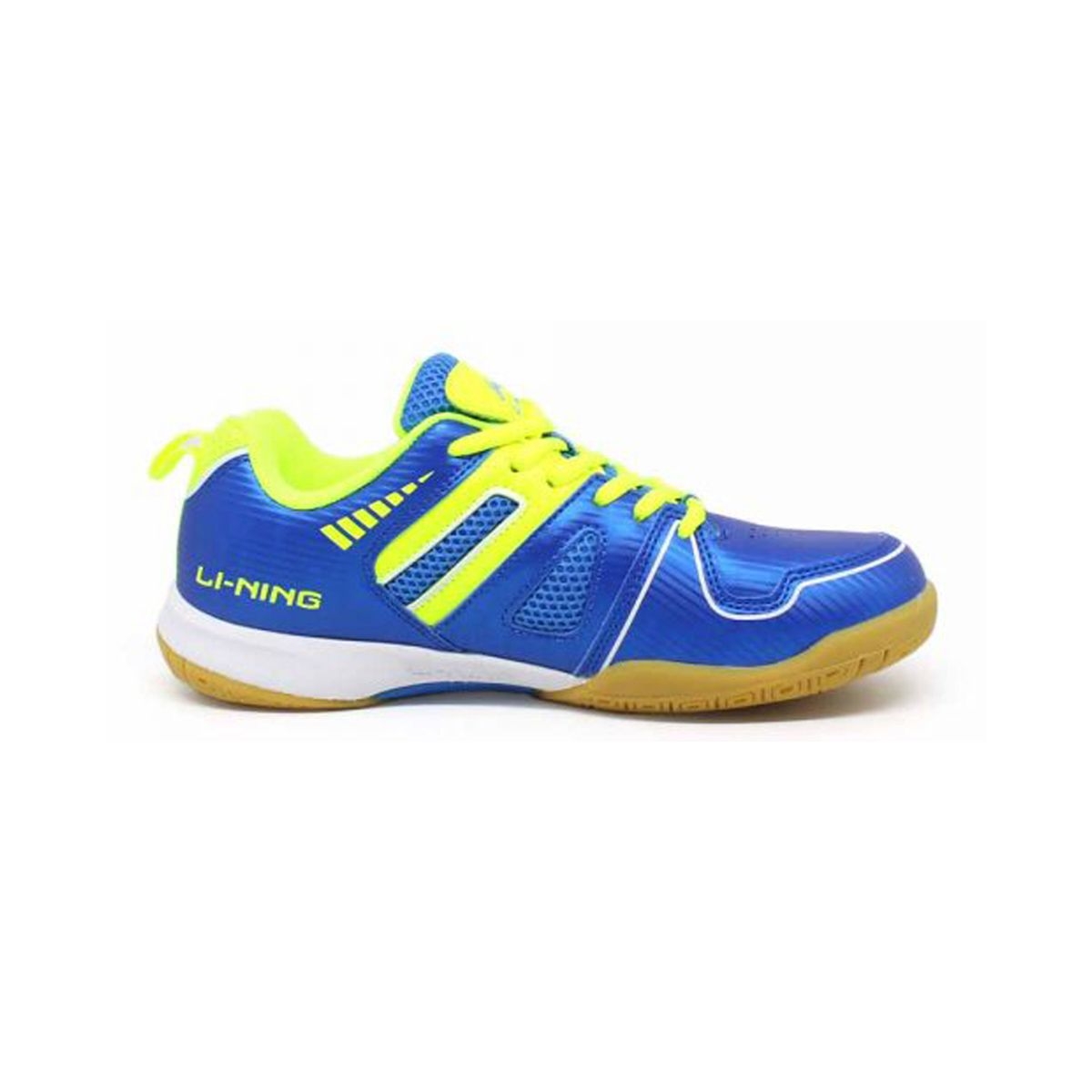 LI-NING Attack III Badminton Shoes (Blue & Lime) | sportswindow.com